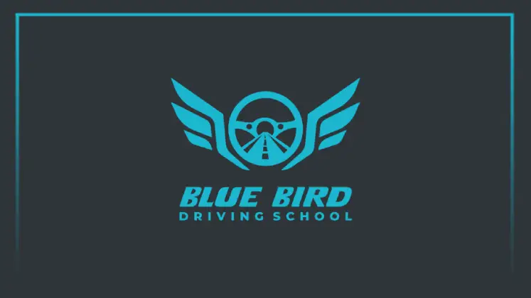 blue bird driving